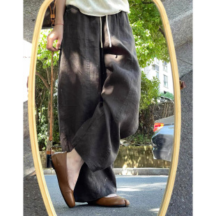 富尔大码定制女装肥妹妹慵懒风工装阔腿夏高腰宽松显瘦休闲弯刀裤