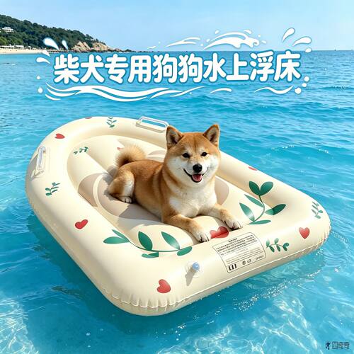 柴犬小大型犬装备宠物泳圈狗浮排游泳圈小狗狗狗水上浮床救生衣的