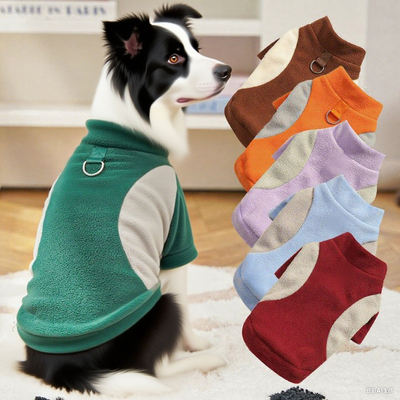 边牧专用狗狗衣服冬天加绒大狗可牵引大型犬加厚保暖棉衣带牵引扣