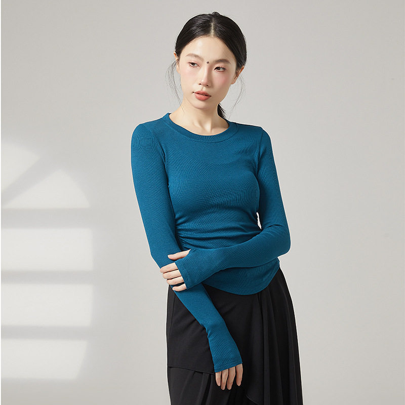 现代舞上衣成人形体服中国古典舞练功服女形体训练服长袖日常可穿