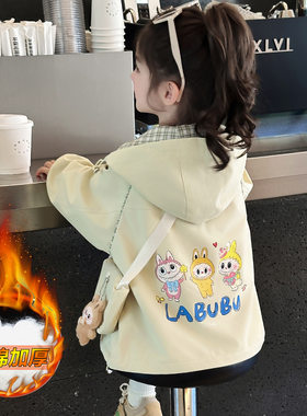 女童2026春装洋气加厚冲锋衣