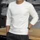 纯色打底基础百搭衫 男士 t恤圆领休闲内搭简约修身 纯棉长袖 春秋装