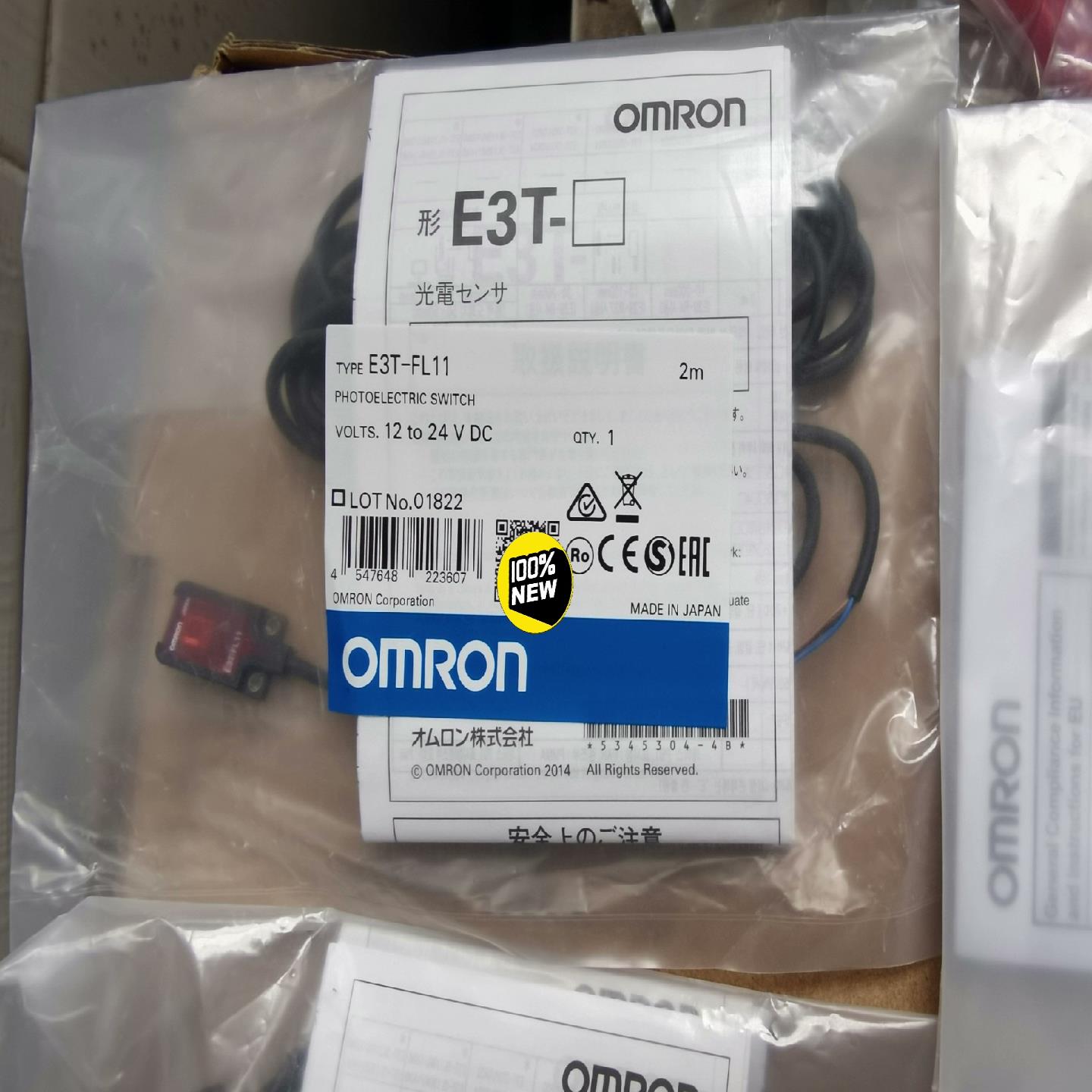 日本进口OmROn欧姆龙光电传感器E3T-FL11,保全新原