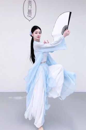 新款古典舞舞蹈服古风爵士纱衣外披套装仙气飘逸显瘦练功服演出服