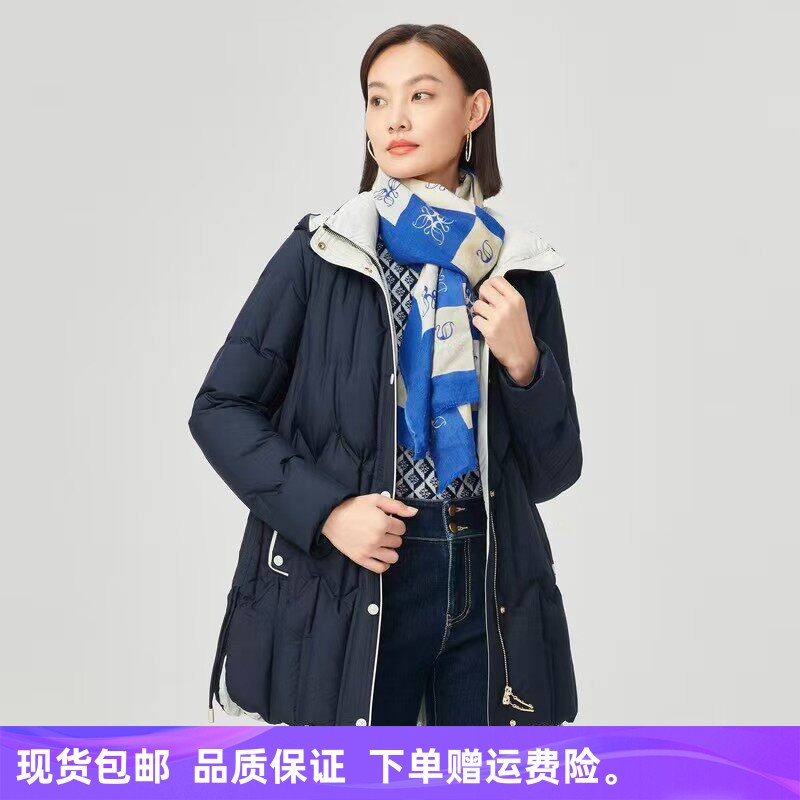 【反季特卖】娜家商场同款冬季白鹅绒御寒保暖时尚连帽羽绒服外套