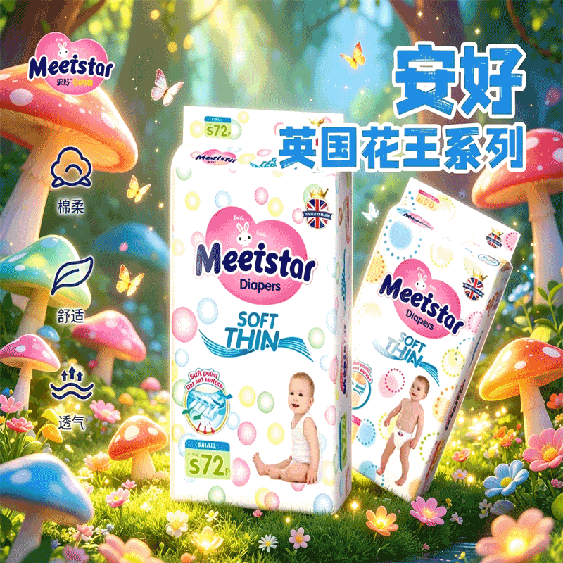 安好英国花王婴儿纸尿裤超薄透气不红屁屁新生nb专用尿不湿拉拉裤