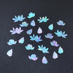 莲花荷花螺钿片夜光贝白蝶贝片大漆漆器漆画漆艺镶嵌材料首饰DIY