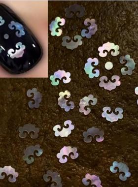 如意纹镂空螺钿美甲螺钿白蝶贝夜光贝大漆漆器漆画漆艺镶嵌材料