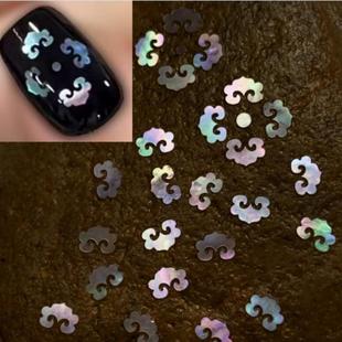 如意纹镂空螺钿美甲螺钿白蝶贝夜光贝大漆漆器漆画漆艺镶嵌材料