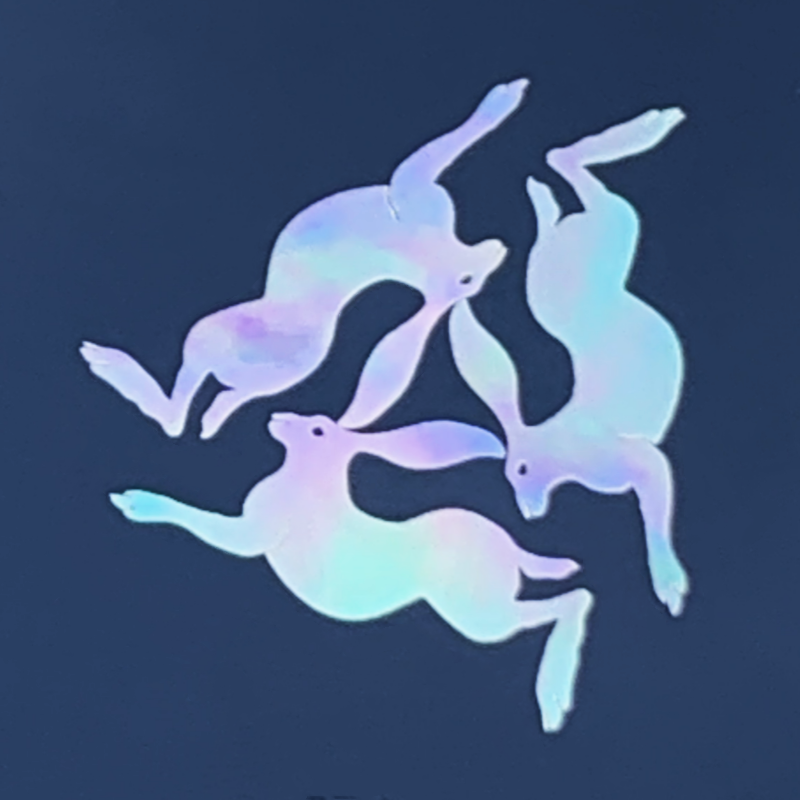 兔子螺钿片三兔共耳纹样白蝶贝夜光贝片大漆漆器漆画漆艺镶嵌材料