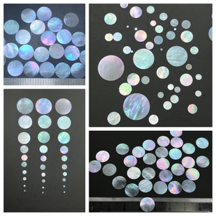 圆形螺钿片白蝶贝片夜光贝片珍珠母贝片大漆漆器漆画漆艺镶嵌材料