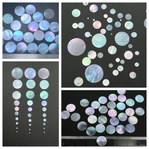 圆形螺钿片白蝶贝片夜光贝片珍珠母贝片大漆漆器漆画漆艺镶嵌材料