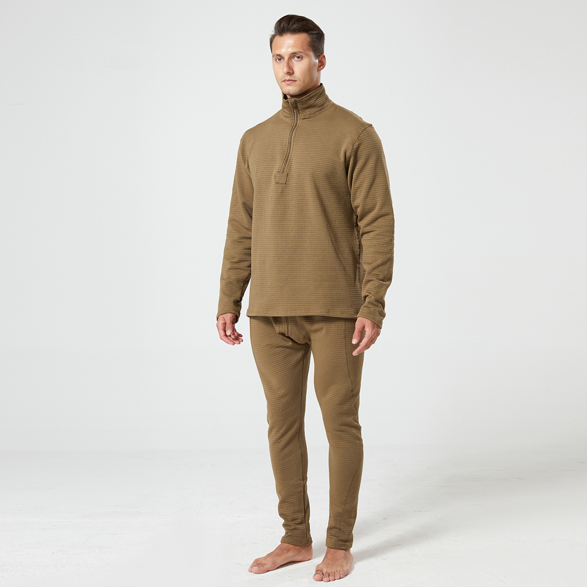 复刻美菌GEN III L2保暖层格子绒保暖内衣套装