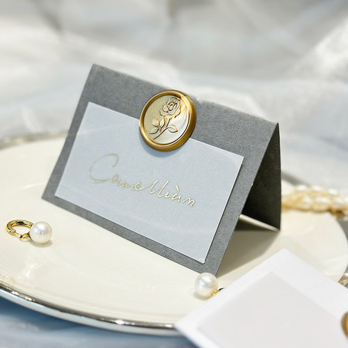 尔雅创意火漆商务宴会宾客姓名牌