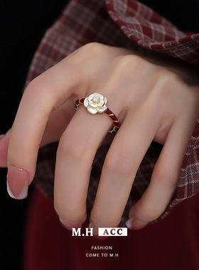 新款个性小众ins韩版酒红色滴釉