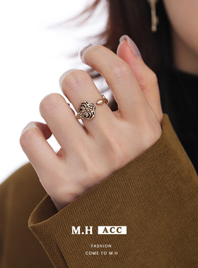 新款个性小众钥匙戒指女独特原创