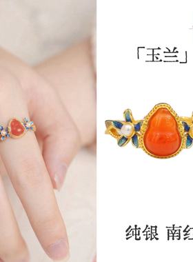 南宫女纯银国风葫芦戒指