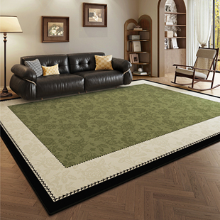 轻奢高级地毯客厅2026新款中古风免洗可擦防水卧室茶几地垫定制