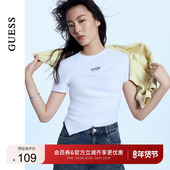 T恤 GUESS女士小心机侧面收腰短款 短袖 Q4PI34K2Q40