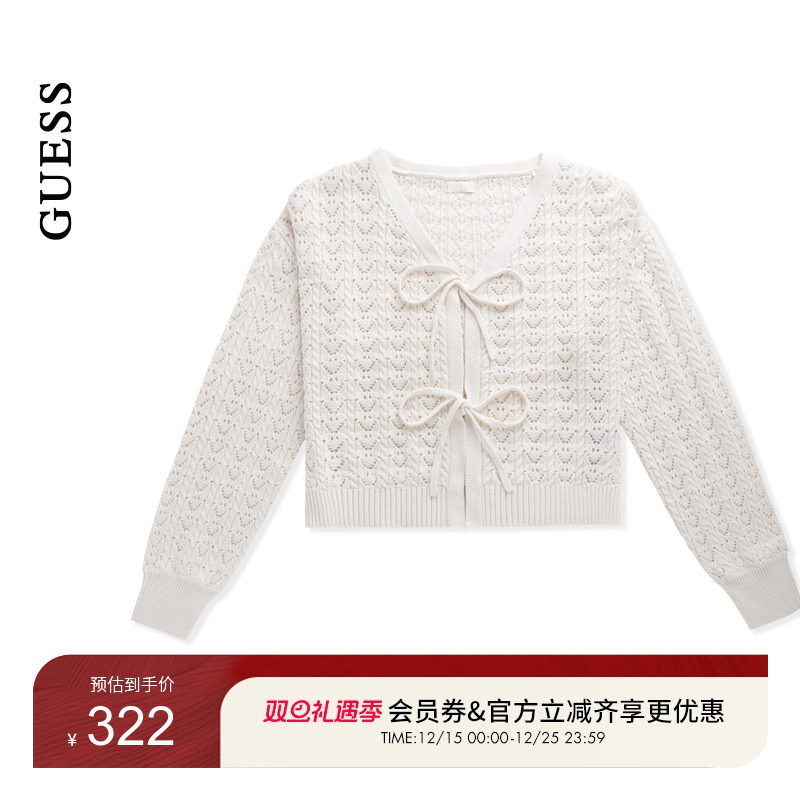 GUESS薄款针织上衣外套