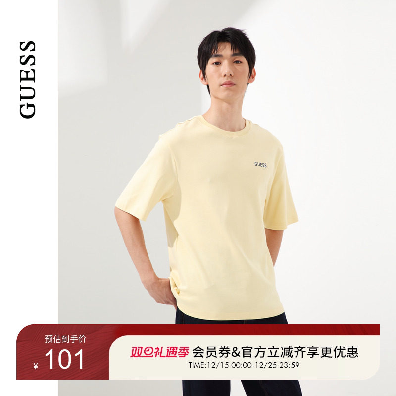 GUESS男女同款韩式简约青春纯棉短袖T恤-MO2K9438K