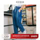 GUESS女士纯棉宽松风纯色直筒牛仔长裤 Q1FA23W55R9