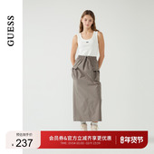 GUESS女士潮流大口袋工装 梭织半身长裙 Q5PD56W55R0