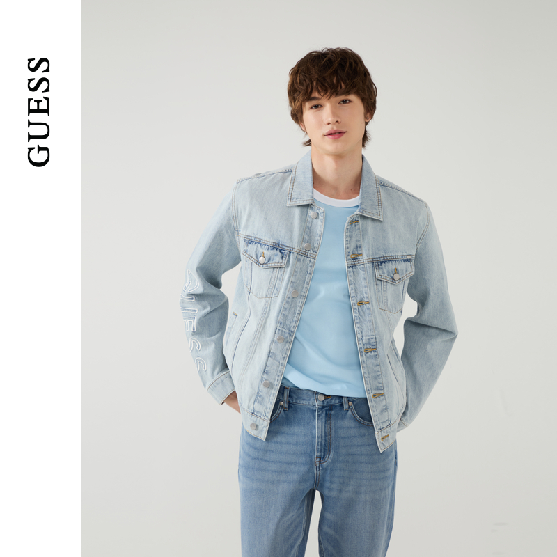 GUESS常水洗牛仔夹克外套