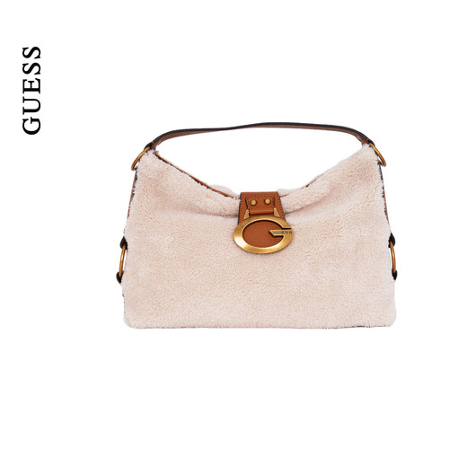 秋冬女士简约软面休闲手提挎包毛绒单肩包-WB930818