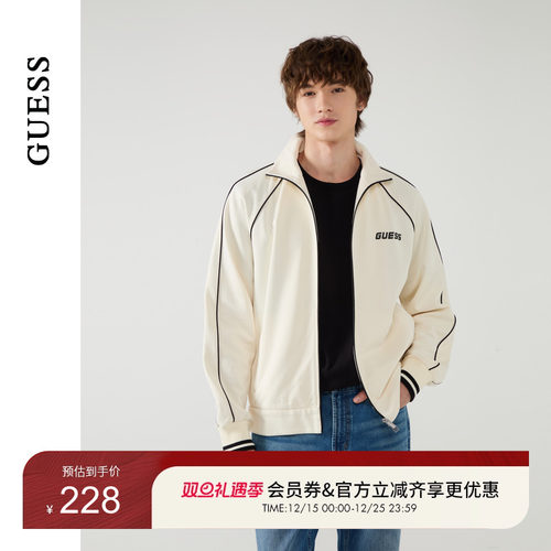 GUESS纯色日常运动休闲外套