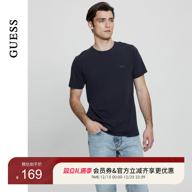 GUESS男士经典基础百搭简约休闲日常T恤-M4GI70KC9X0