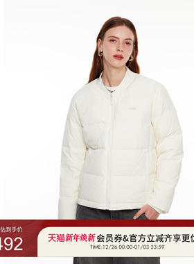 GUESS男女同款时尚百搭棒球领绗缝羽绒服-MO4W9894