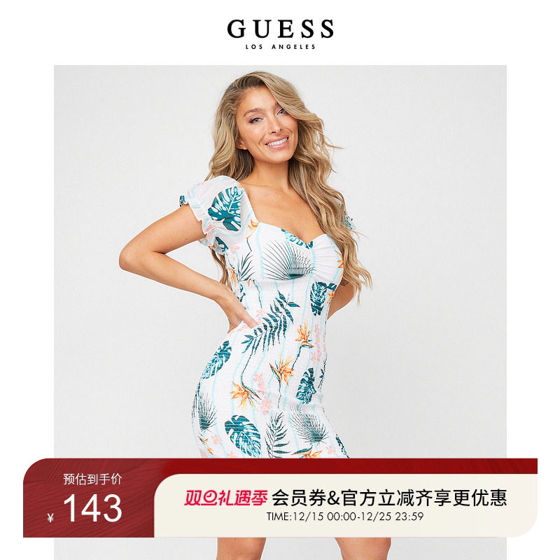 Guess新夏女士度假风气质连衣裙