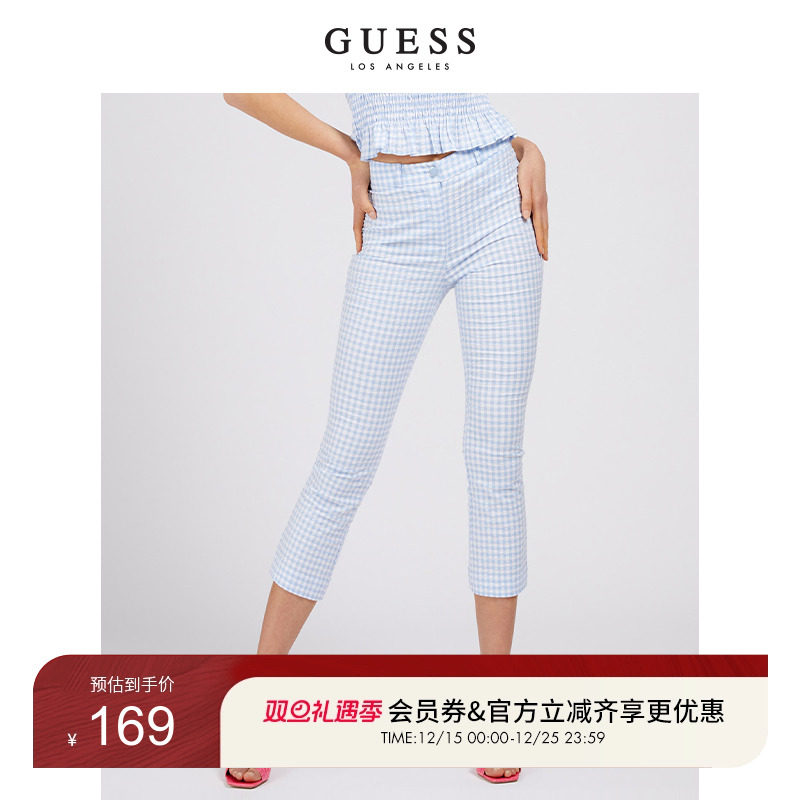 新款女士格纹休闲长裤