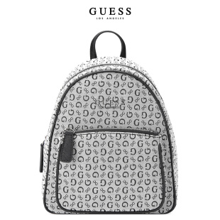 GUESS24年新款春女士时尚通勤满logo气质多格双肩背包-MM908229