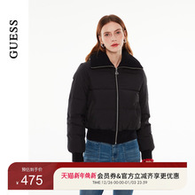 GUESS女士时尚都市气质螺纹翻领绗缝羽绒服-OO4W5899
