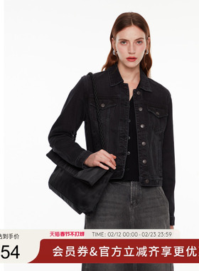 GUESS女士美式经典条纹纹理牛仔外套-Q4PN23D51V0