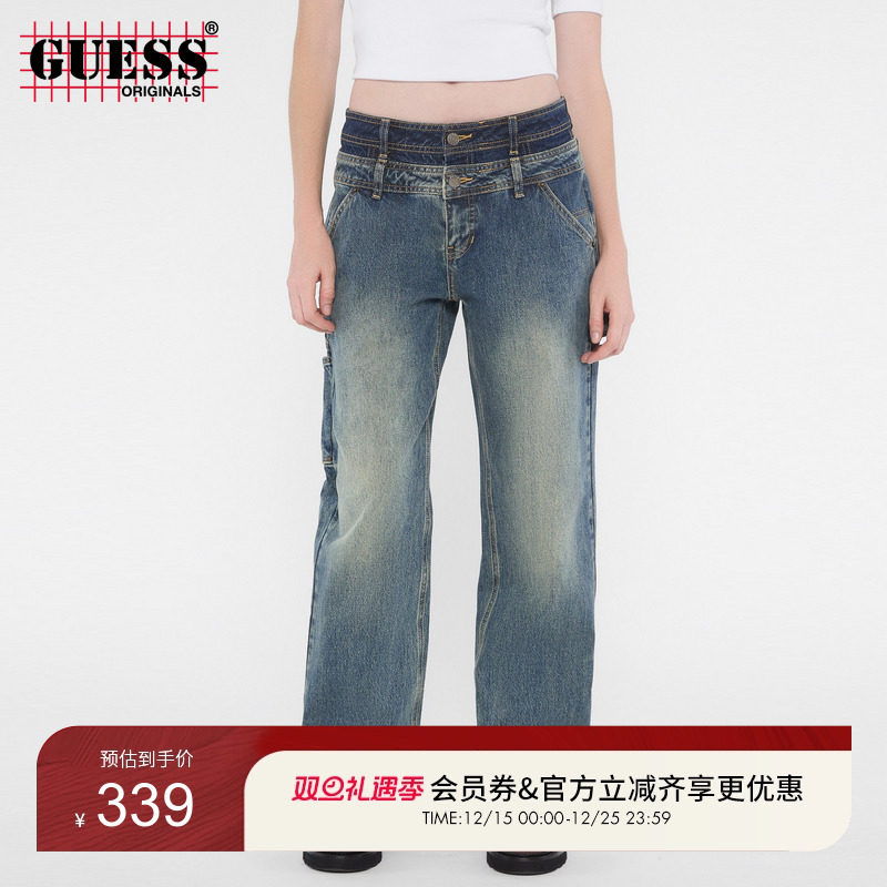 GUESSOriginals水洗直筒牛仔裤