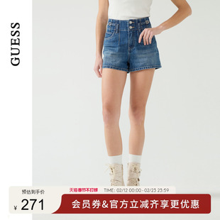 GUESS女士美式潮流两粒扣A摆牛仔短裤-W5PD3DD51V0