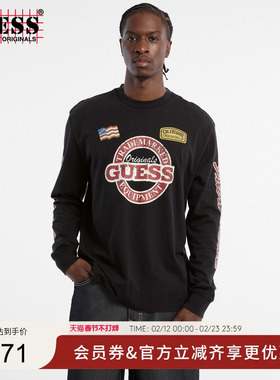GUESSOriginals 25年新款早秋男士松弛美式复古T恤-M5YI56K8FQ4