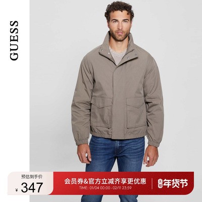 GUESS复古工装风立领夹克外套