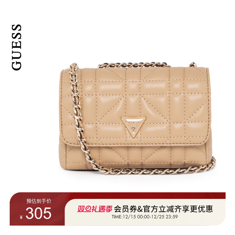 GUESS女士温柔精致简约时尚小香风腋下包-QG962578