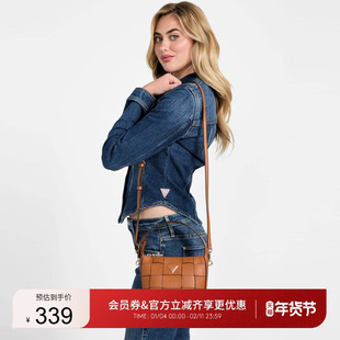 GUESS女士复古质感简约通勤都市时尚单肩包-WG966172