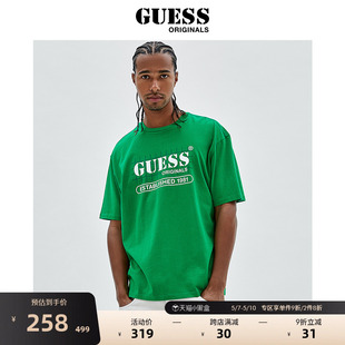 无性别纯色廓形oversize简约字母重磅T恤 新品 Originals GUESS