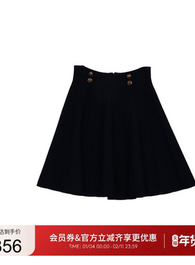 GUESS25年新款早秋女士高腰A字版型时尚百褶裙短裙-W5YD65Z0130