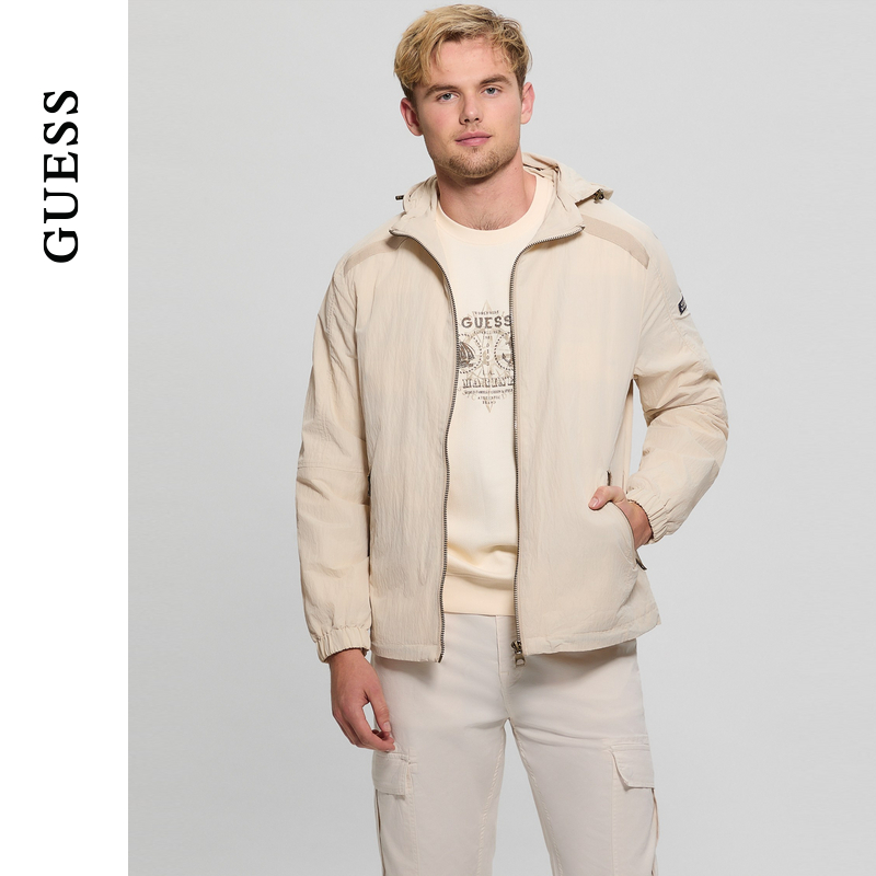 GUESS百搭长袖连帽夹克外套