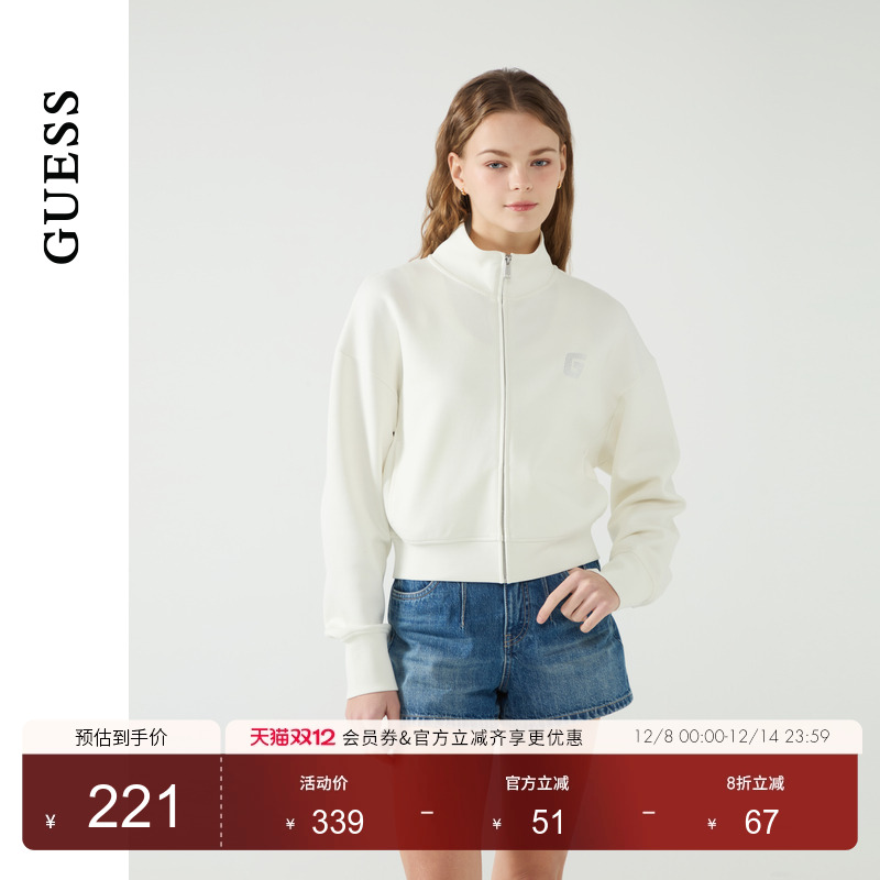 GUESS简约日常休闲高领外套