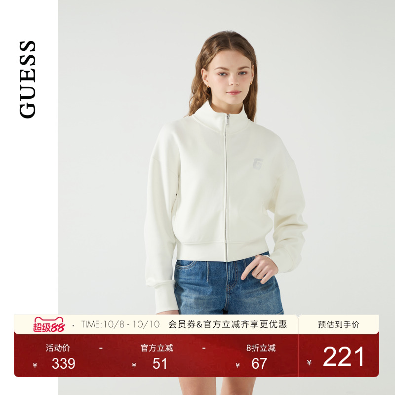 GUESS简约日常休闲高领外套