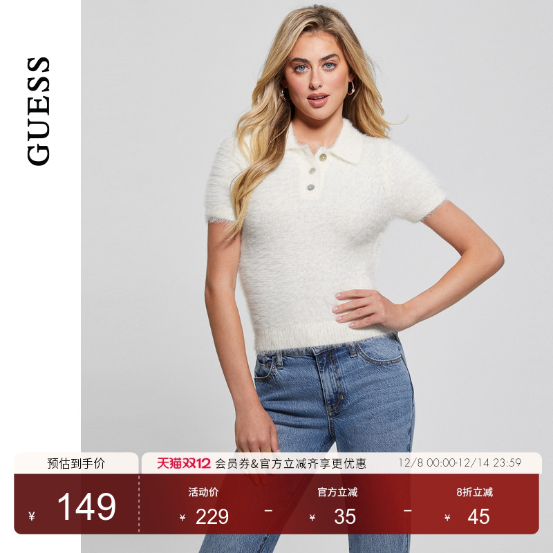 GUESSpolo领短袖针织衫