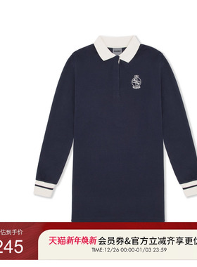 GUESS女士学院风舒适休闲纯棉连衣裙-V4BK02KBC71